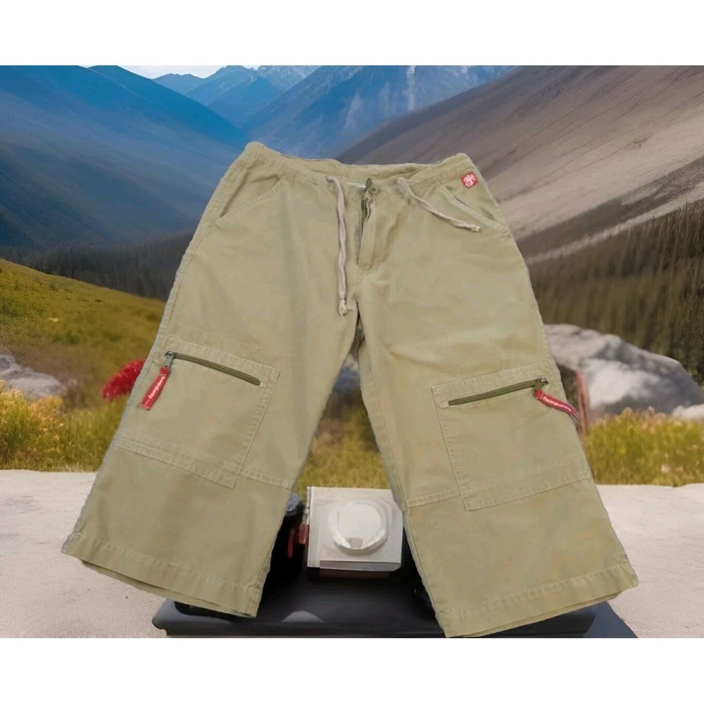 Boardway Shorts Men's 29x16 Chino Knee Length Cargo Army Green Hiking Outdoor